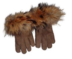 Eksklusive handsker i lam med vaskebjørn fra Hotsjok