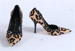Vintage sko i leopard koskind.