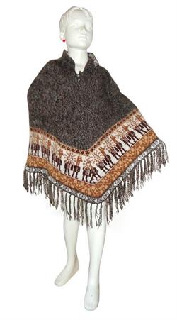 Pige poncho i alpaca