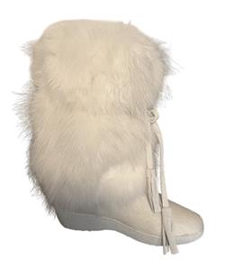 Pelsstøvle i polar ræv.